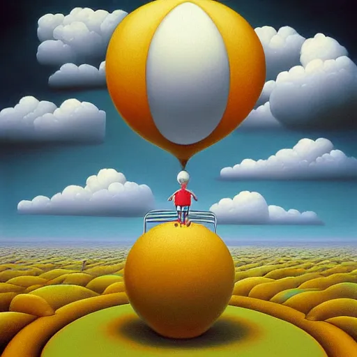 Prompt: age of abundance, an ultrafine detailed painting by rafal olbinski, behance contest winner, pop surrealism, detailed painting, very detailed, minimalist, skeuomorphic, airbrush art