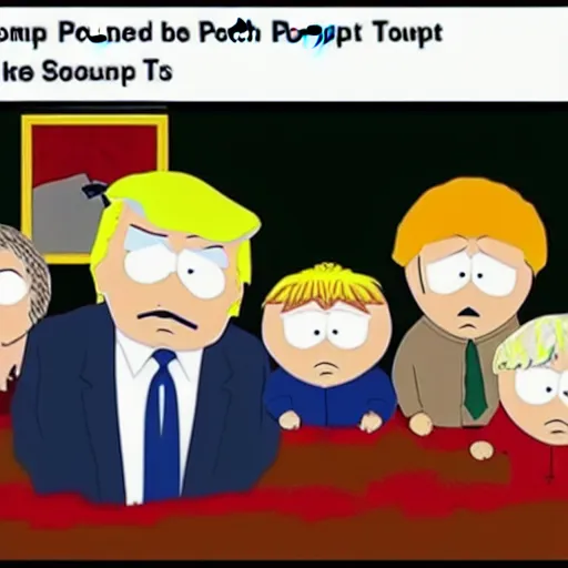 Image similar to donald trump on south park