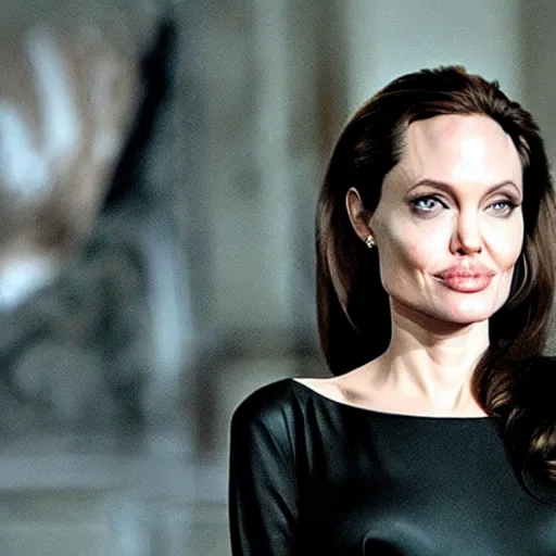 Image similar to angelina jolie as voldemort