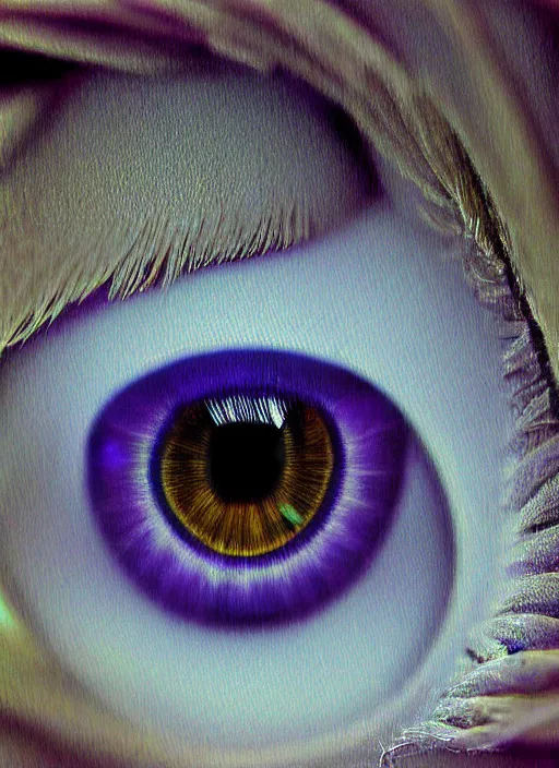 Prompt: montage centered thin ring iris, detailed colored iris textures, eyelashes, advanced art, art styles mix, from wikipedia, wet eye relections, sunshine, hd macro photograph, from side, grid of eye shapes