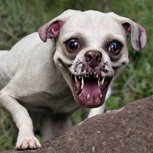 Prompt: gollum - faced dog