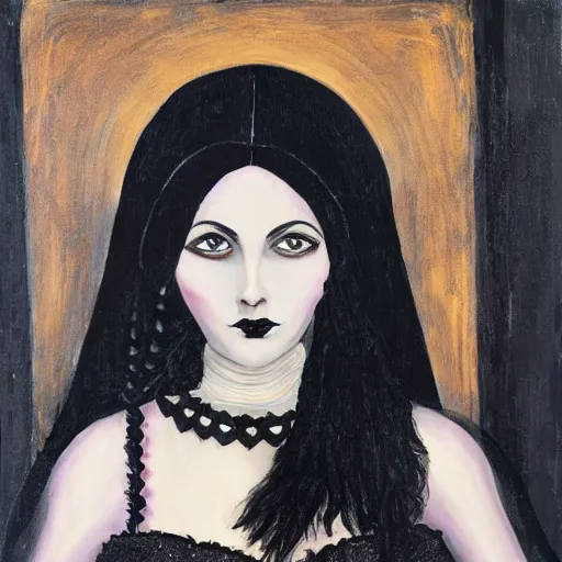 Prompt: portrait of gothic lady