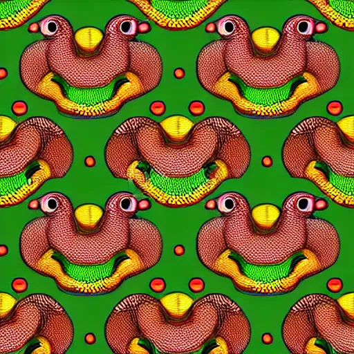 Prompt: seamless pattern showing poisonous snakes. colorful, hdr photography, seamless, tileable, ornament.