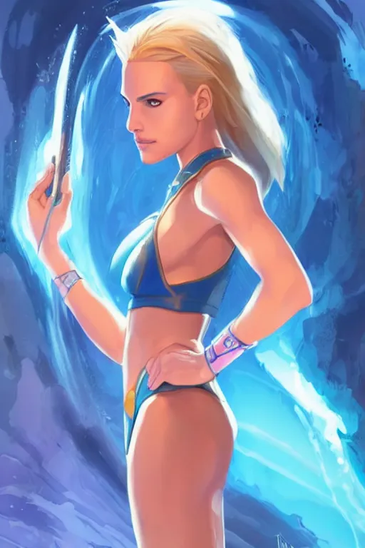 Image similar to Natalie Portman as Kida from Atlantis Digital painting, 4k, HDR, concept art, smooth, sharp focus, illustration, art by artgerm