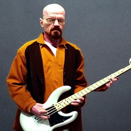 Prompt: walter white playing bass