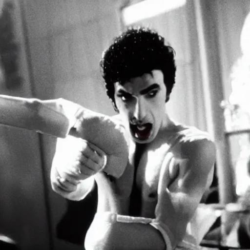 Image similar to “ a still of nathan fielder in rocky horror picture show ”