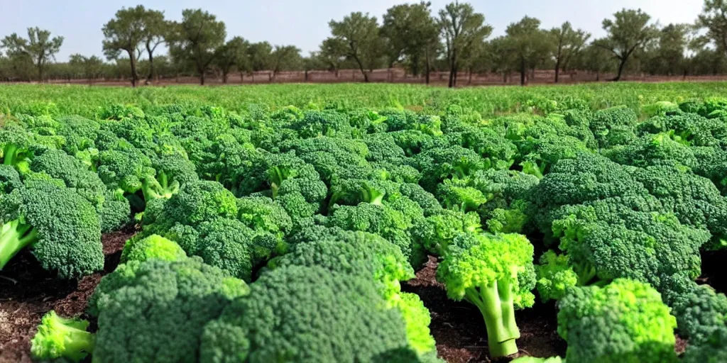 Prompt: growing broccoli in texas