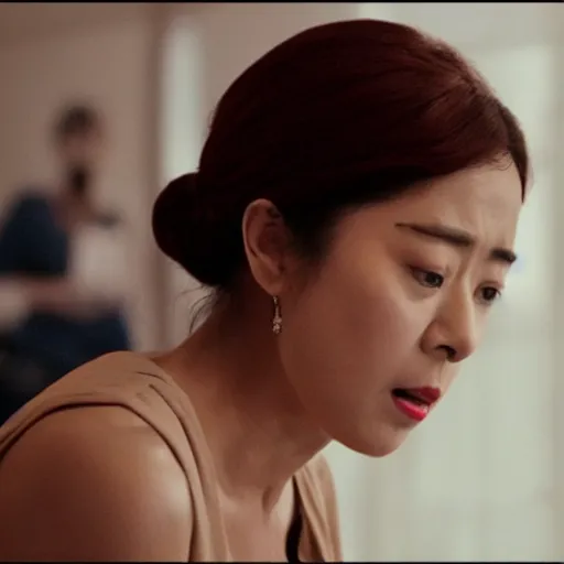 Prompt: cinematic still of the actress 신세경 in the kdrama crash landing on you