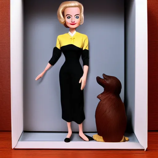 Prompt: individual grace kelly ( ( ( cosplay tex avery ) ) ), grace kelly, grace kelly, stop motion vinyl action figure, plastic, toy, very reflective, aaron horkey style