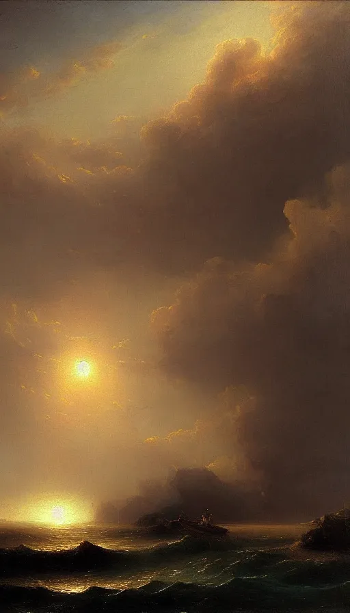 Prompt: the end of the world, by ivan aivazovski,