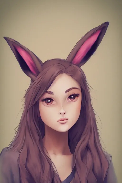 Prompt: close up face of a woman (((anthro))) ((eevee)), portrait,