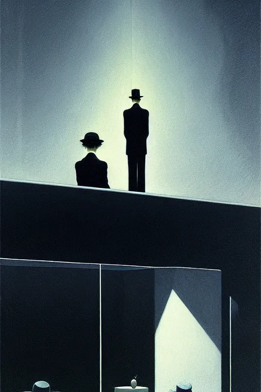 Image similar to love, edward hopper and james gilleard zdzislaw beksisnski higly detailed