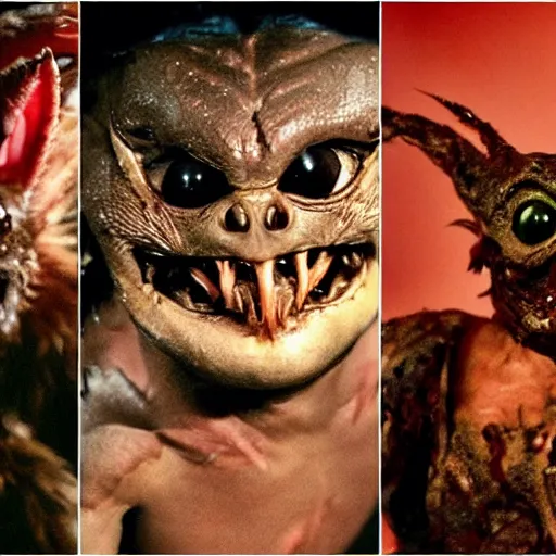 Image similar to gremlins vs predator