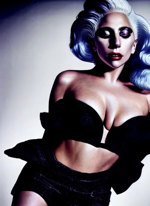 Image similar to lady gaga photoshoot by annie leibovitz