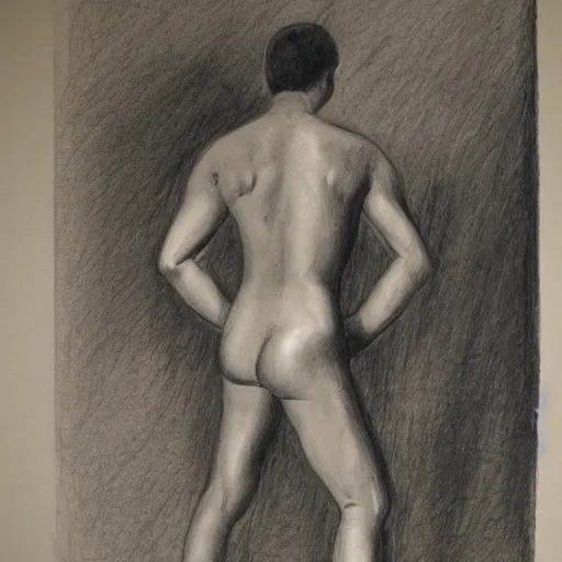 Prompt: still life drawing of a human form