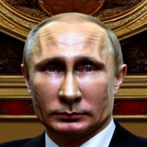 Prompt: photo of putin in the backrooms lobby,