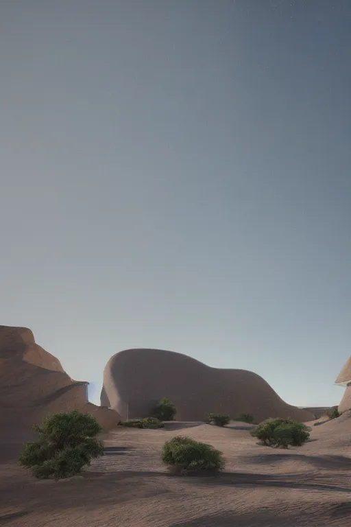 Prompt: a hyper minimal monument in the middle of a desert valley in the style of caravaggio, oil painting, raytracing, 8 k, octane render, volumetric, vivid, beautiful, hyperrealism
