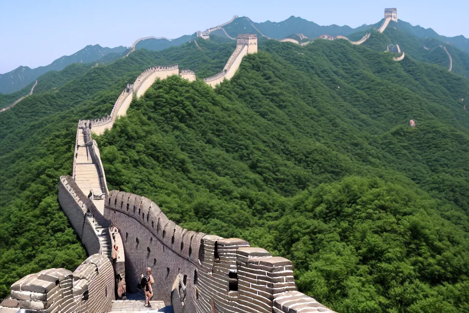 Prompt: the great wall, vinci.