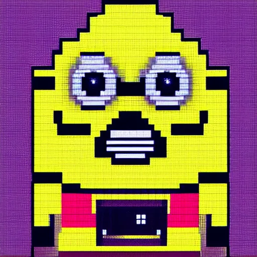 Image similar to evil robot minion, pixel art, 3 2 - bit, hd pixel art, highly detailed