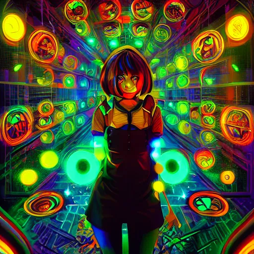 Image similar to skill magic geek inside matrix deepdream radiating a glowing aura stuff loot legends stylized digital illustration video game icon artstation lois van baarle, ilya kuvshinov, rossdraws,