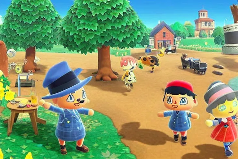 Prompt: a still of a live action animal crossing movie directed by david slade in 2 0 0 3