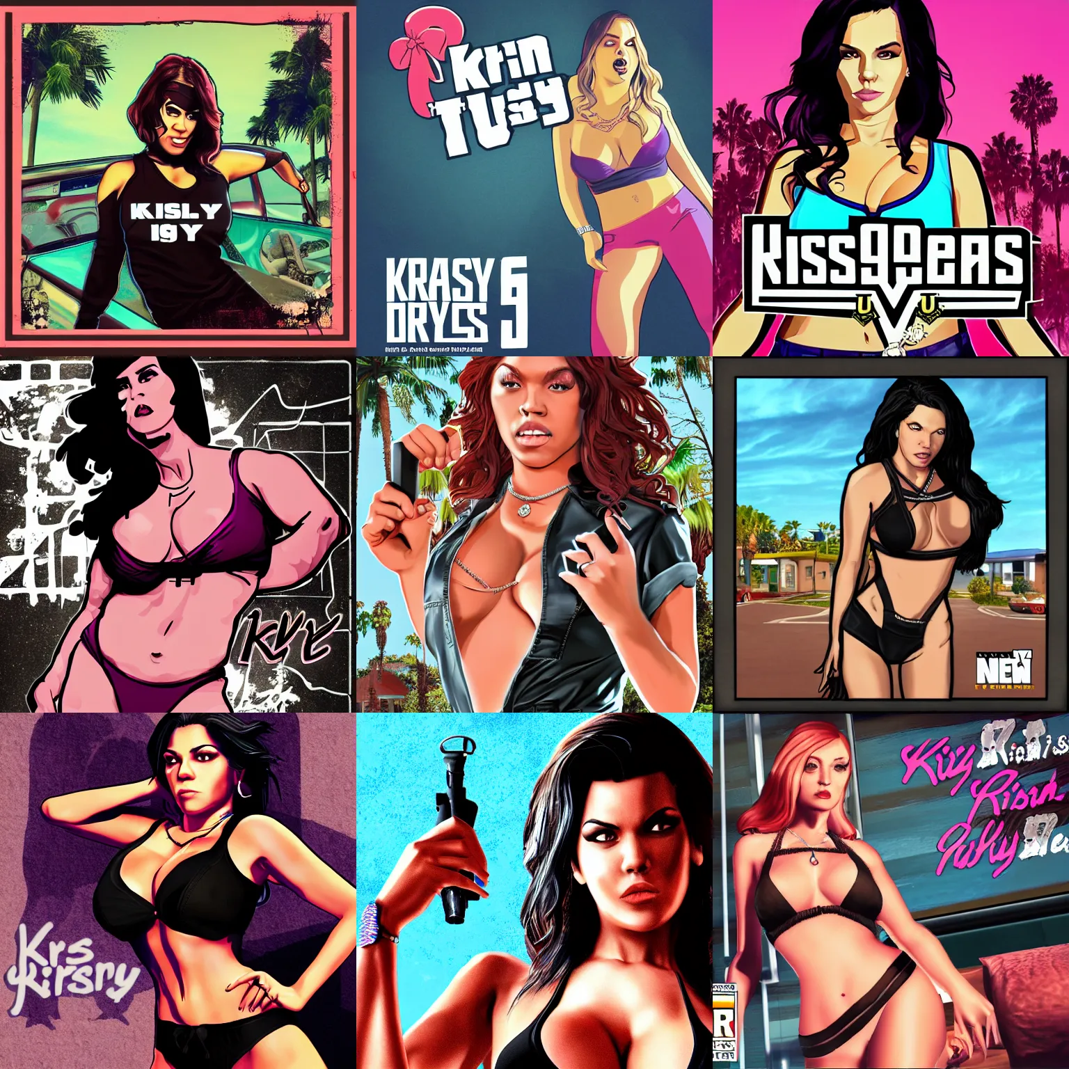 Krissy Lynn GTA 5 Cover Art | Stable Diffusion