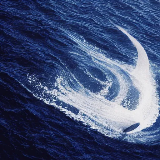 Image similar to portrait photo by national geographic, a stunning blue whale wearing a long billowing flowing white sheet, swimming through the ocean, backlit, 4 d, 4 k, volumetric lighting, photorealistic, light ray, hyperdetailed