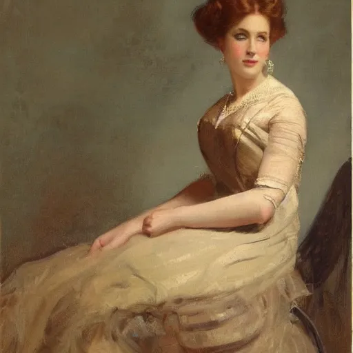 Image similar to beautiful woman in dress, by armitage arnold