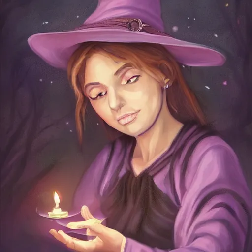 Image similar to Portrait of a young gorgeous witch making magic with her hands, eeries, mystical, in the style of Wlop