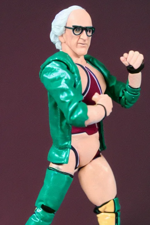 Image similar to larry david as a 1 9 8 0 s wrestling action figure