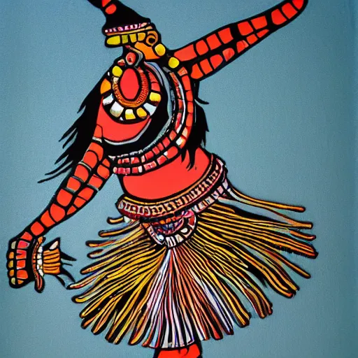 Image similar to surreal, tribal dance