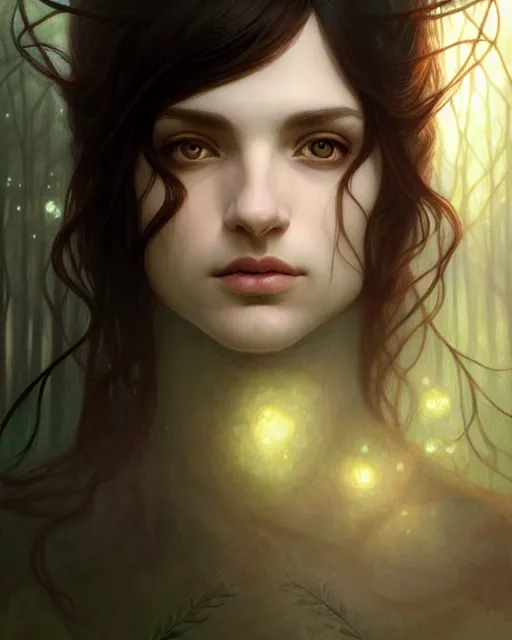 Prompt: symmetry portrait of dark - haired fae prince, renaissance, glass skin, forest background, intricate, elegant, highly detailed, digital painting, artstation, concept art, smooth, sharp focus, illustration, art by artgerm and greg rutkowski and fra angelico and alphons mucha