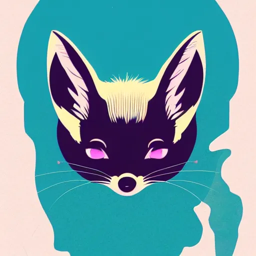 Prompt: fennec fox, clean cel shaded vector art. shutterstock. behance hd by lois van baarle, artgerm, helen huang, by makoto shinkai and ilya kuvshinov, rossdraws, illustration, blur