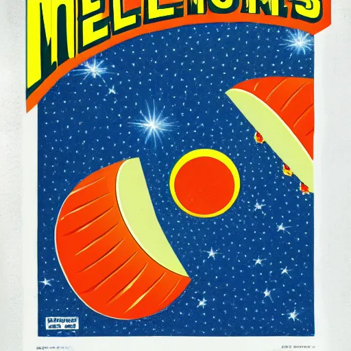 Image similar to melons from space, illustrazione, 6 0's poster b movie