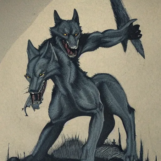 Prompt: fenrir by denis maurice