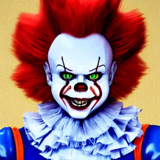 Prompt: detailed photorealistic image of sonic as pennywise from IT