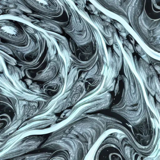 Image similar to artificialintelligence marble animation , floral underwater fluids tangle pping