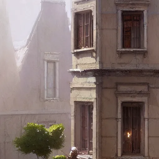 Image similar to concept art, french windows, by james gurney, greg rutkowski, john howe, artstation