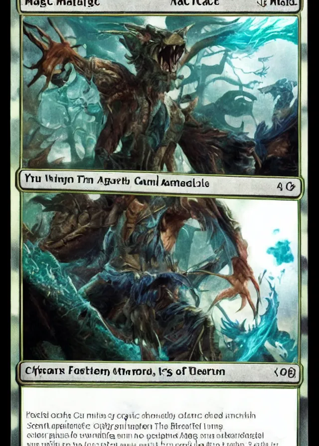 Prompt: official magic the gathering card scan