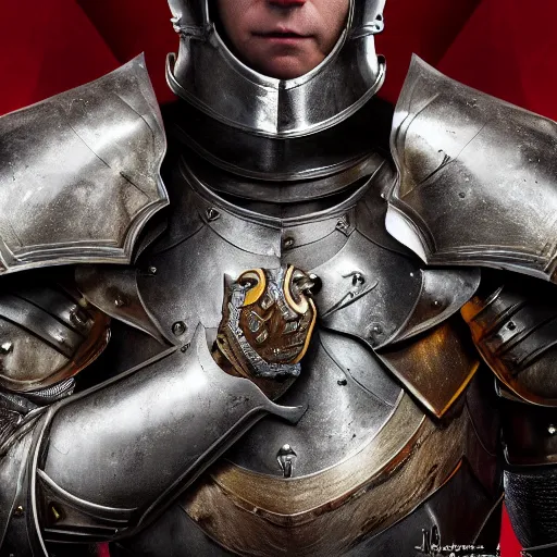 Image similar to joe biden as a noble knight paladin in shining armor, intricate fractal armor, cinematic, studio photography, high detail, ultra high detail, 4 k, hdr, 8 k