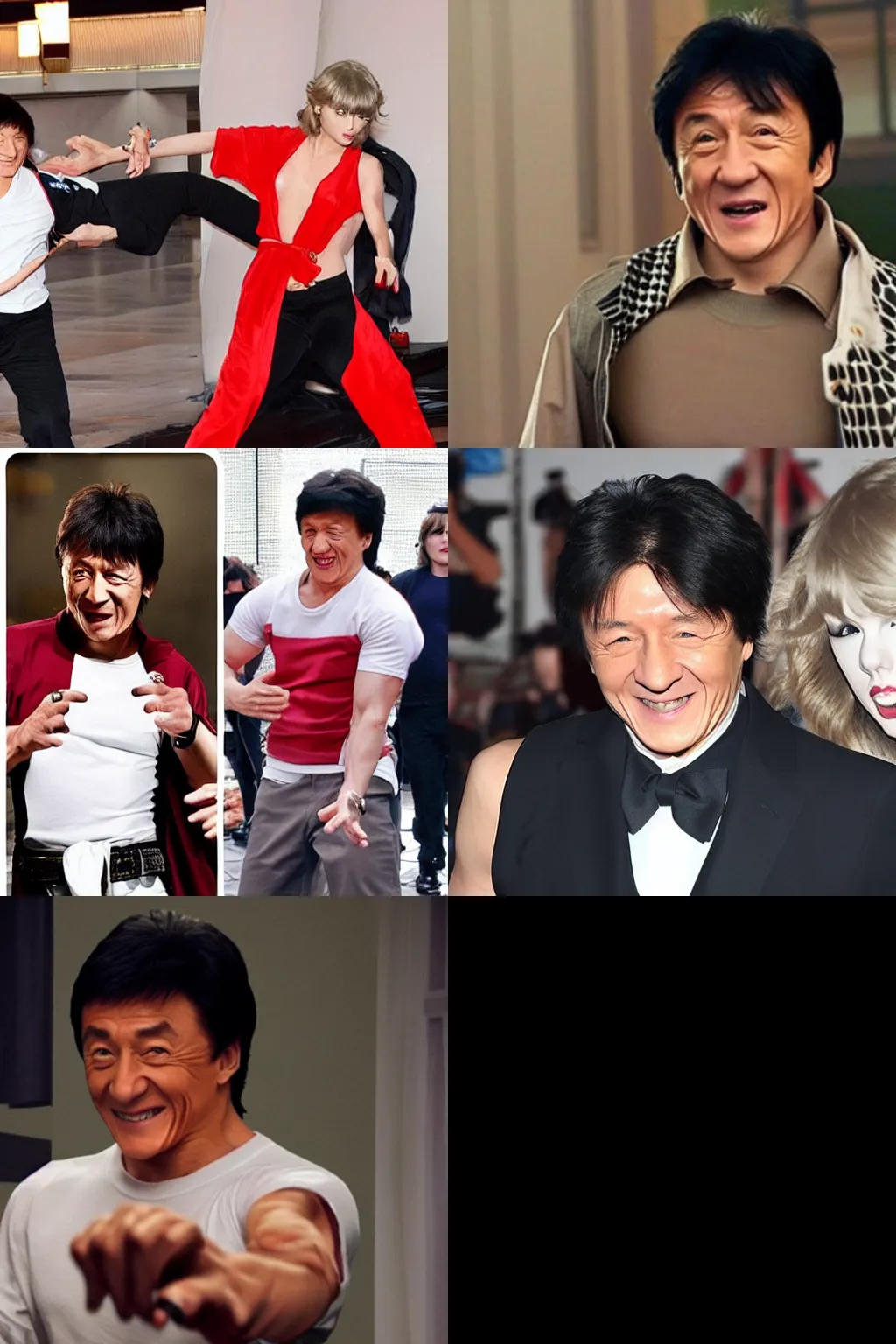 Prompt: Jackie Chan as Taylor swift