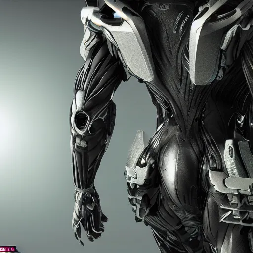 Image similar to the nanosuit from crysis 3 in ultra realistic detail, studio lighting, background and typography annotations around the suit, ultra hd w - 1 0 2 4