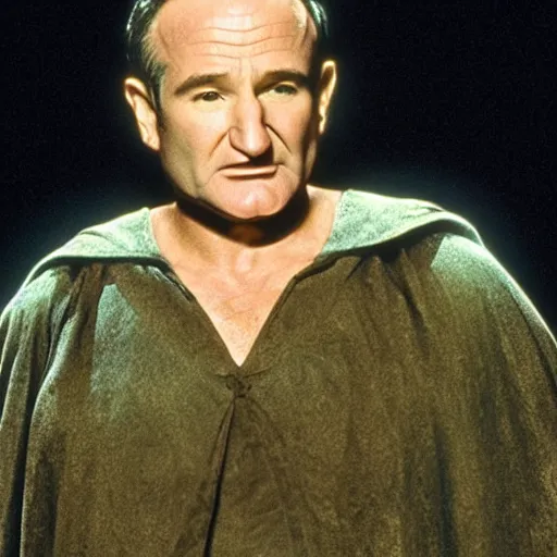 Prompt: Robin Williams playing Voldemort in Harry Potter, screenshot