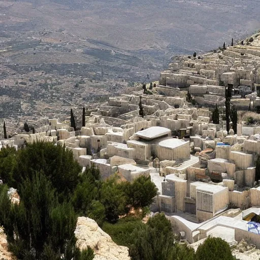 Prompt: scifi futuristic city of tzfat