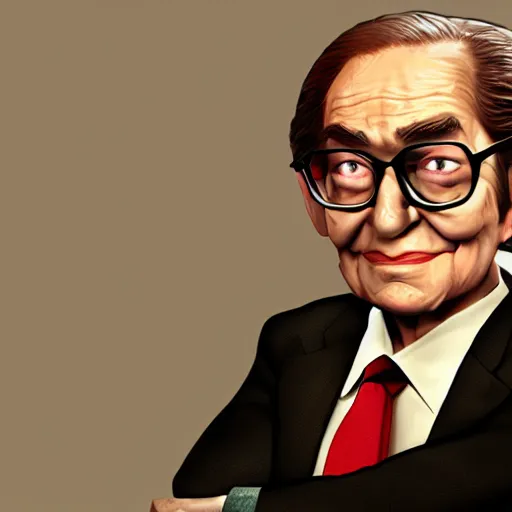 Image similar to Alan Greenspan as Gollup, digital art, cgsociety, artstation, trending, 4k