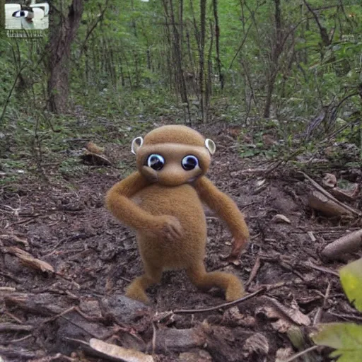 Image similar to trail cam footage of cheburashka