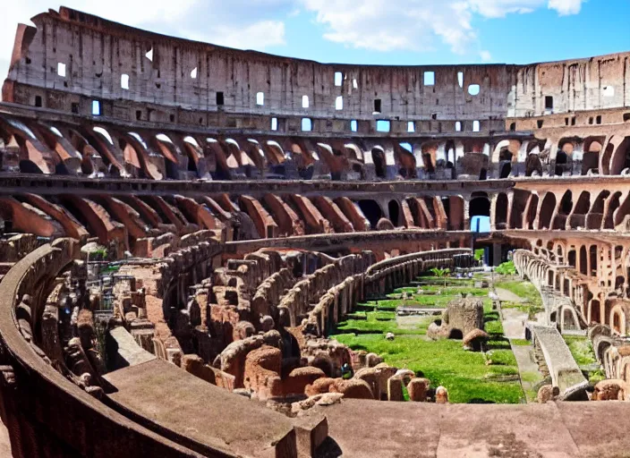 Prompt: colosseum rome under water