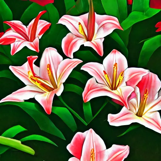 Prompt: Rubrum Lillies