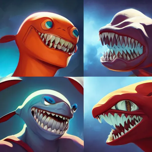 Hungry Shark World Character Renders on Behance