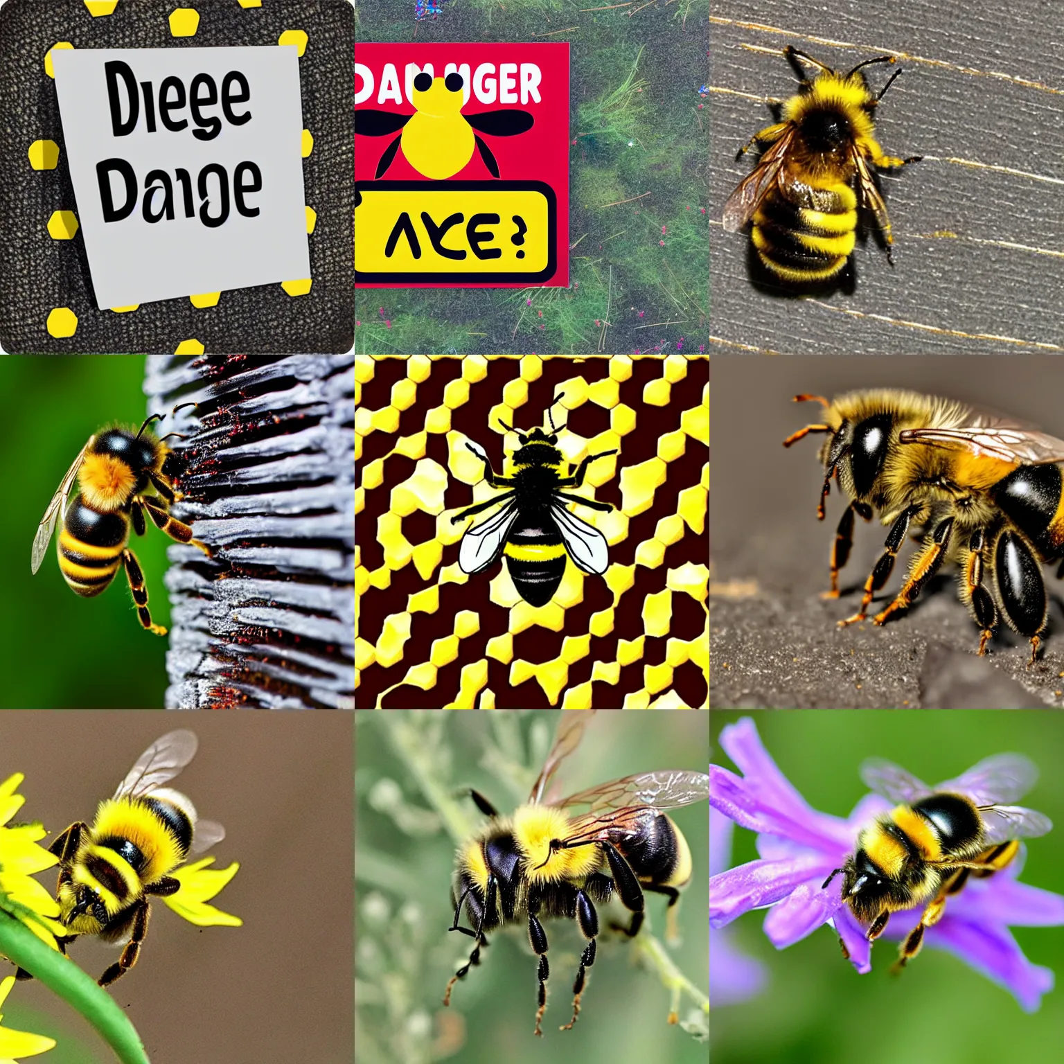 Prompt: danger! BEE